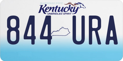 KY license plate 844URA