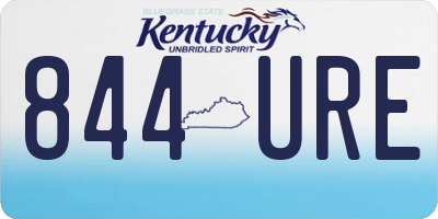 KY license plate 844URE