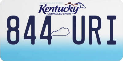KY license plate 844URI