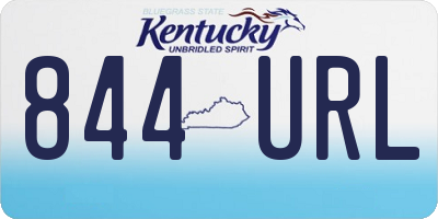 KY license plate 844URL