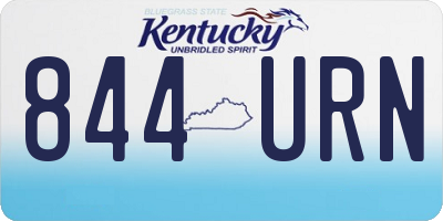 KY license plate 844URN