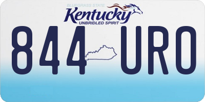 KY license plate 844URO