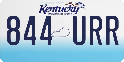 KY license plate 844URR