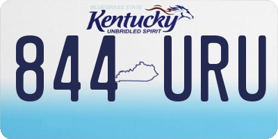 KY license plate 844URU