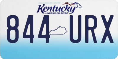 KY license plate 844URX