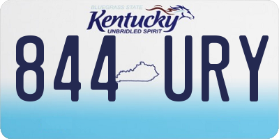 KY license plate 844URY