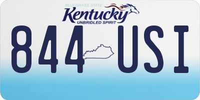 KY license plate 844USI