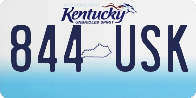 KY license plate 844USK