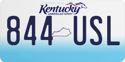 KY license plate 844USL