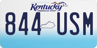 KY license plate 844USM