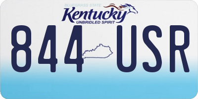 KY license plate 844USR