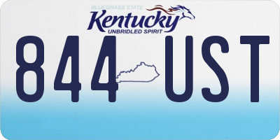 KY license plate 844UST