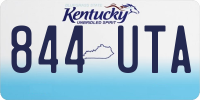 KY license plate 844UTA