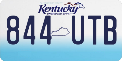 KY license plate 844UTB