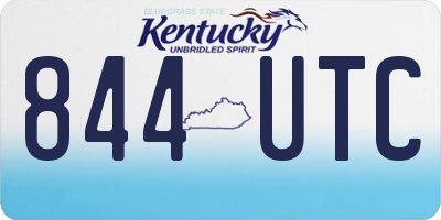 KY license plate 844UTC