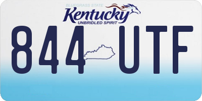 KY license plate 844UTF