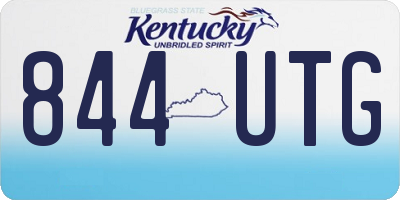 KY license plate 844UTG