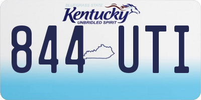 KY license plate 844UTI