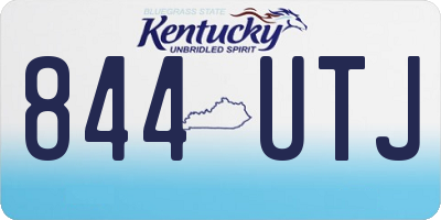 KY license plate 844UTJ
