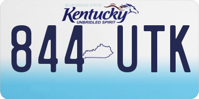 KY license plate 844UTK