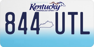 KY license plate 844UTL