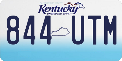 KY license plate 844UTM