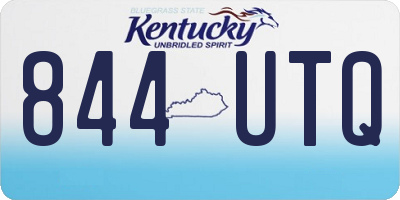 KY license plate 844UTQ