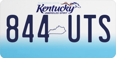 KY license plate 844UTS