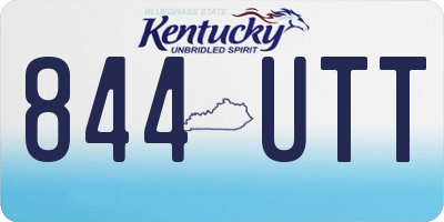 KY license plate 844UTT