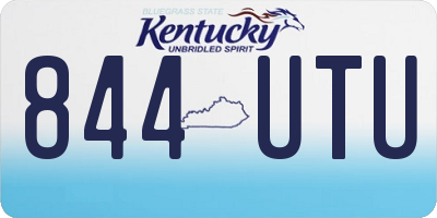 KY license plate 844UTU