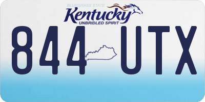 KY license plate 844UTX