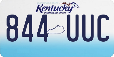 KY license plate 844UUC