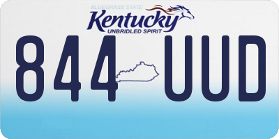 KY license plate 844UUD