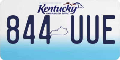 KY license plate 844UUE