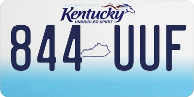 KY license plate 844UUF