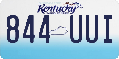 KY license plate 844UUI