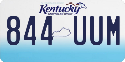 KY license plate 844UUM