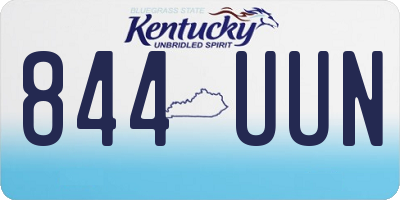 KY license plate 844UUN