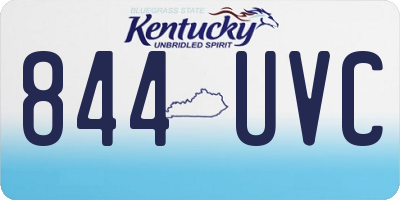KY license plate 844UVC
