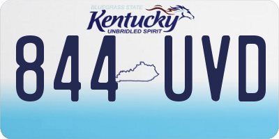 KY license plate 844UVD