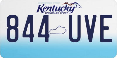 KY license plate 844UVE