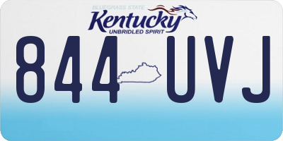 KY license plate 844UVJ