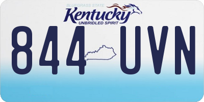 KY license plate 844UVN