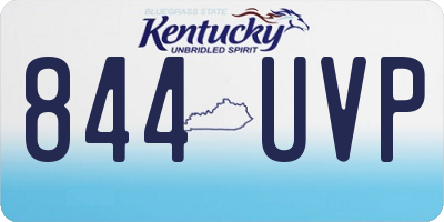 KY license plate 844UVP