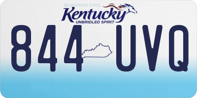 KY license plate 844UVQ