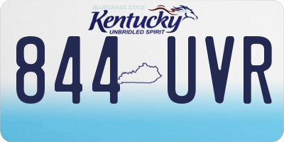 KY license plate 844UVR