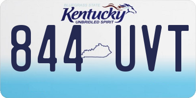 KY license plate 844UVT
