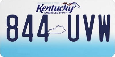 KY license plate 844UVW