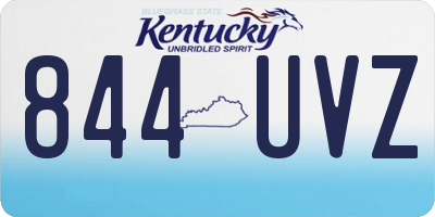 KY license plate 844UVZ