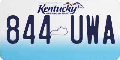 KY license plate 844UWA